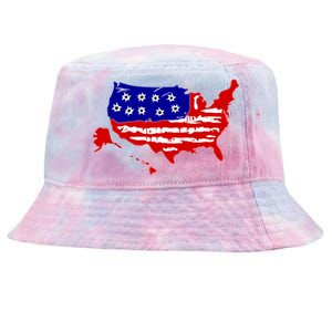 American Map With Bullet Holes 2nd Amendment Tie-Dyed Bucket Hat