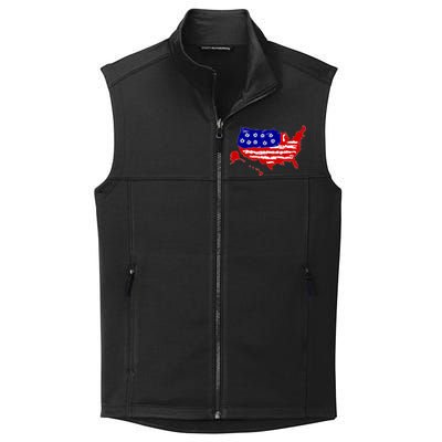 American Map With Bullet Holes 2nd Amendment Collective Smooth Fleece Vest