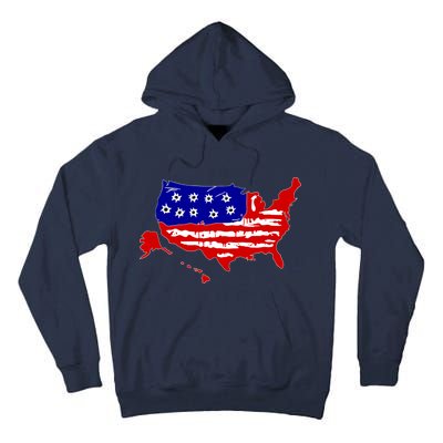 American Map With Bullet Holes 2nd Amendment Tall Hoodie