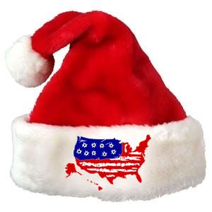 American Map With Bullet Holes 2nd Amendment Premium Christmas Santa Hat