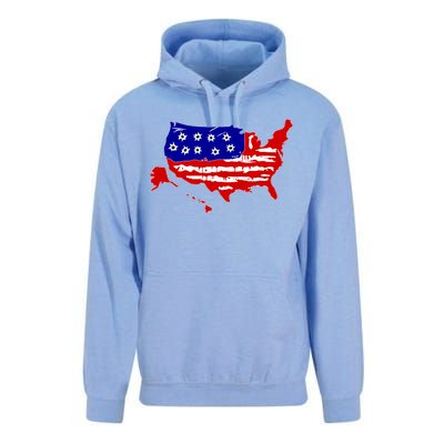 American Map With Bullet Holes 2nd Amendment Unisex Surf Hoodie