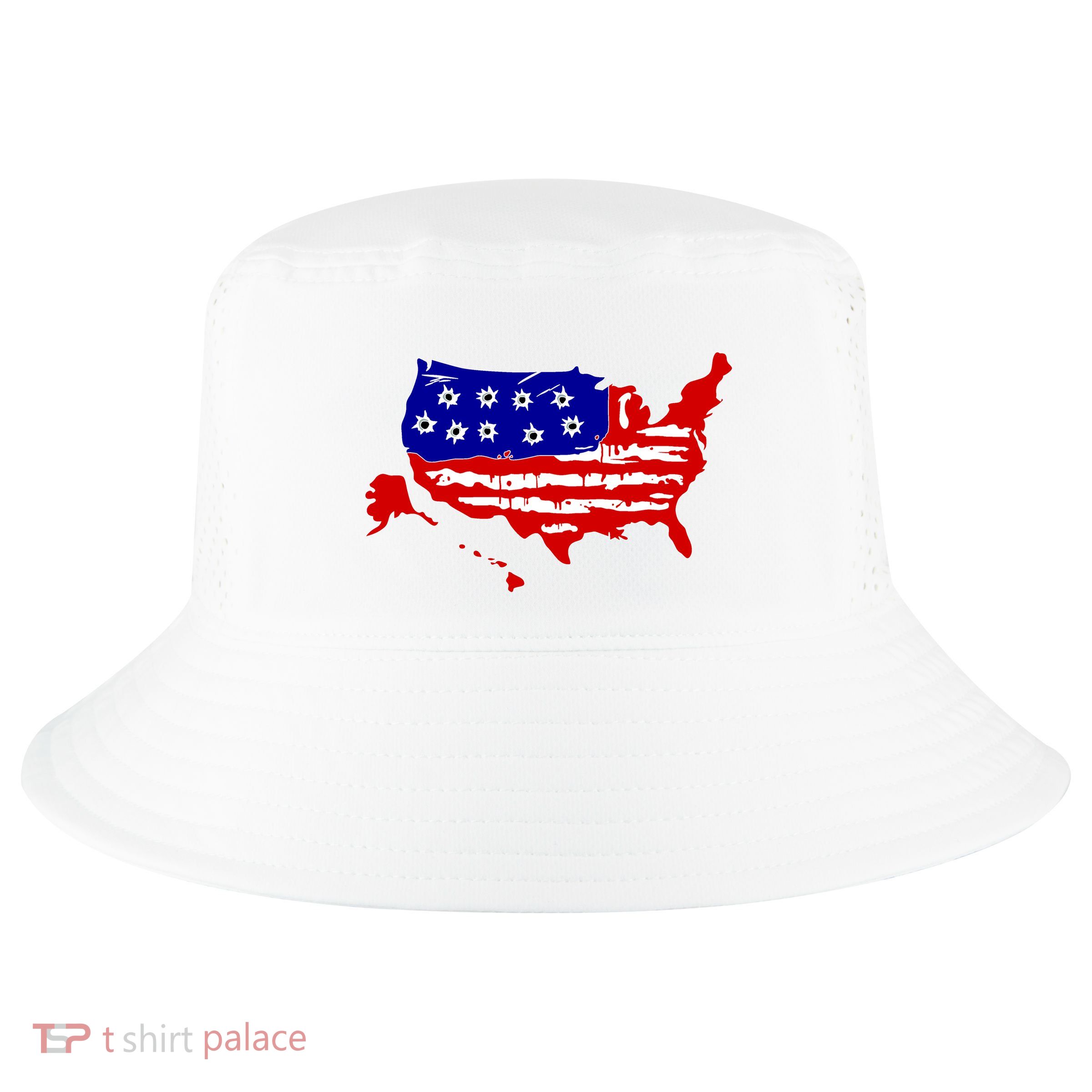 American Map With Bullet Holes 2nd Amendment Cool Comfort Performance Bucket Hat