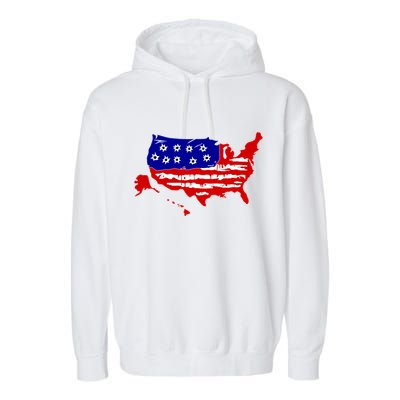 American Map With Bullet Holes 2nd Amendment Garment-Dyed Fleece Hoodie