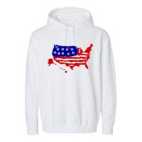 American Map With Bullet Holes 2nd Amendment Garment-Dyed Fleece Hoodie