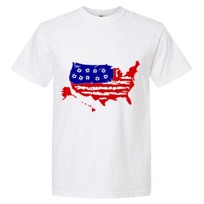 American Map With Bullet Holes 2nd Amendment Garment-Dyed Heavyweight T-Shirt