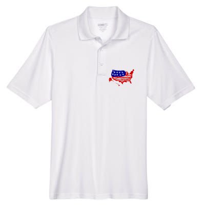 American Map With Bullet Holes 2nd Amendment Men's Origin Performance Pique Polo