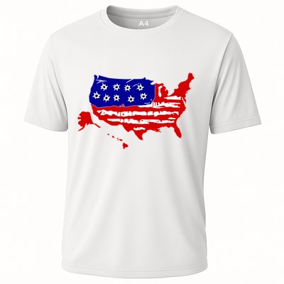 American Map With Bullet Holes 2nd Amendment Performance Shirt