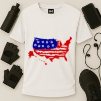 American Map With Bullet Holes 2nd Amendment Performance Shirt