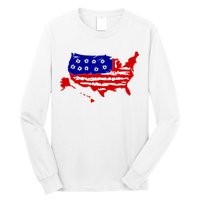 American Map With Bullet Holes 2nd Amendment Long Sleeve Shirt