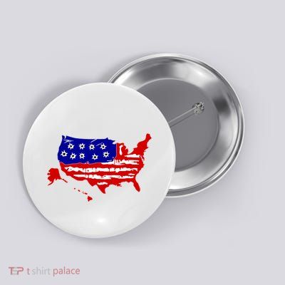 American Map With Bullet Holes 2nd Amendment Button