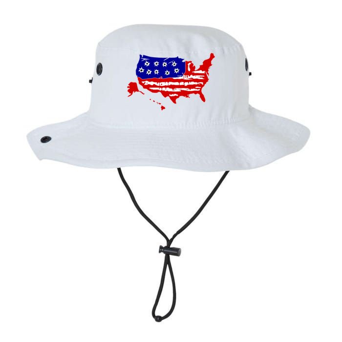 American Map With Bullet Holes 2nd Amendment Legacy Cool Fit Booney Bucket Hat