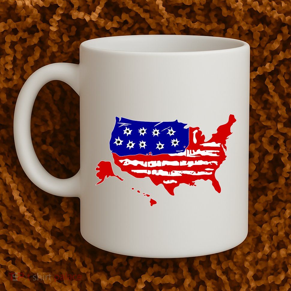 American Map With Bullet Holes 2nd Amendment Mug