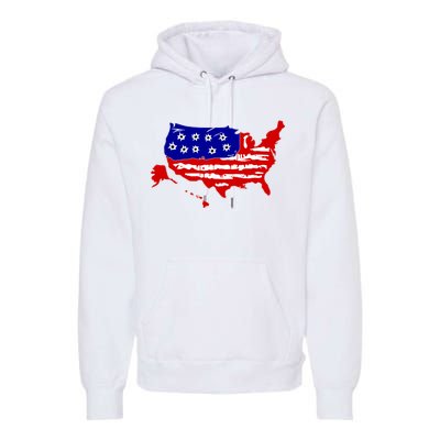 American Map With Bullet Holes 2nd Amendment Premium Hoodie