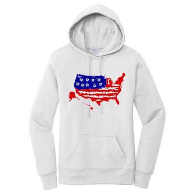 American Map With Bullet Holes 2nd Amendment Women's Pullover Hoodie