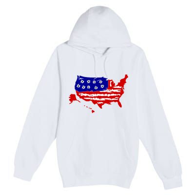 American Map With Bullet Holes 2nd Amendment Premium Pullover Hoodie