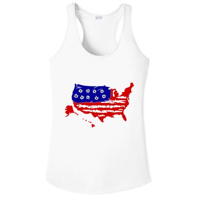 American Map With Bullet Holes 2nd Amendment Ladies PosiCharge Competitor Racerback Tank