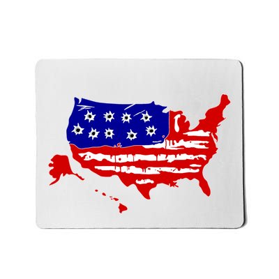 American Map With Bullet Holes 2nd Amendment Mousepad