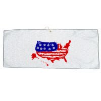 American Map With Bullet Holes 2nd Amendment Large Microfiber Waffle Golf Towel