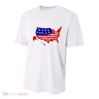 American Map With Bullet Holes 2nd Amendment Youth Performance Sprint T-Shirt
