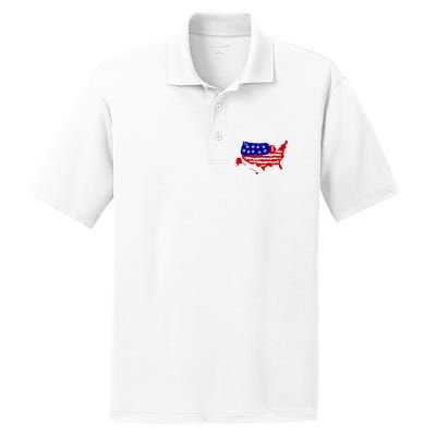 American Map With Bullet Holes 2nd Amendment PosiCharge RacerMesh Polo