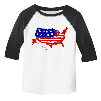 American Map With Bullet Holes 2nd Amendment Toddler Fine Jersey T-Shirt