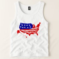 American Map With Bullet Holes 2nd Amendment Tank Top