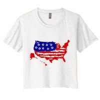 American Map With Bullet Holes 2nd Amendment Crop Top
