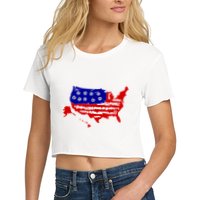 American Map With Bullet Holes 2nd Amendment Crop Top