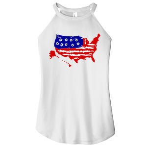 American Map With Bullet Holes 2nd Amendment Women’s Perfect Tri Rocker Tank