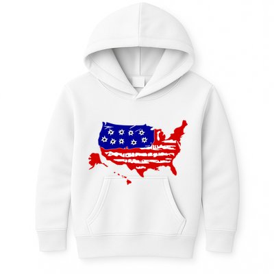 American Map With Bullet Holes 2nd Amendment Kids Hoodie