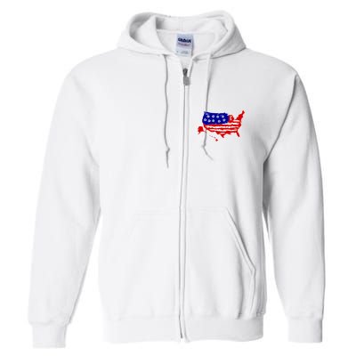 American Map With Bullet Holes 2nd Amendment Full Zip Hoodie