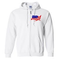 American Map With Bullet Holes 2nd Amendment Full Zip Hoodie