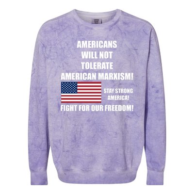 American Marxism Fight Against Colorblast Crewneck Sweatshirt