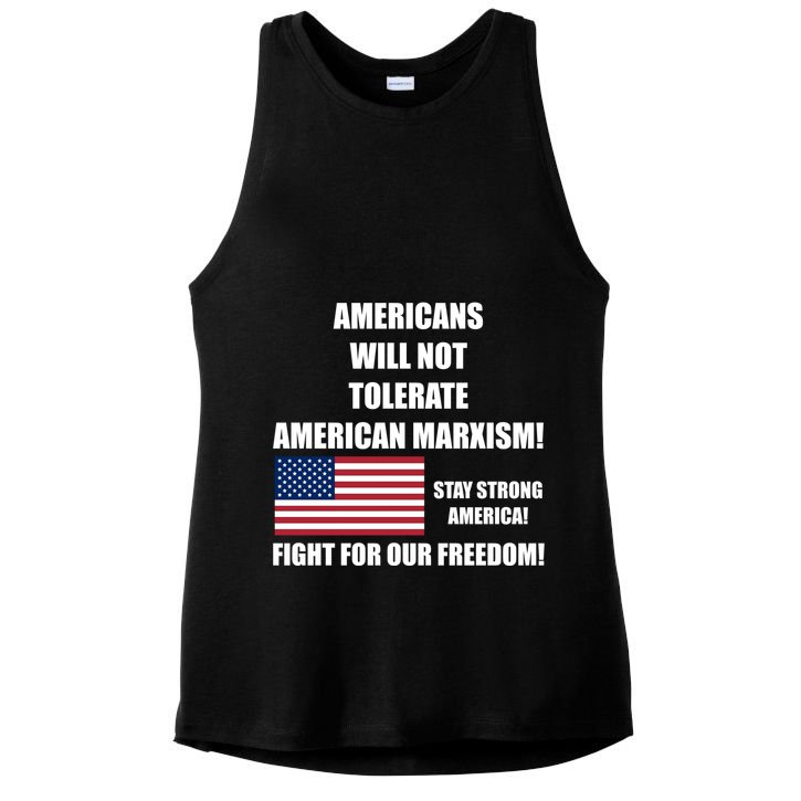 American Marxism Fight Against Ladies PosiCharge Tri-Blend Wicking Tank