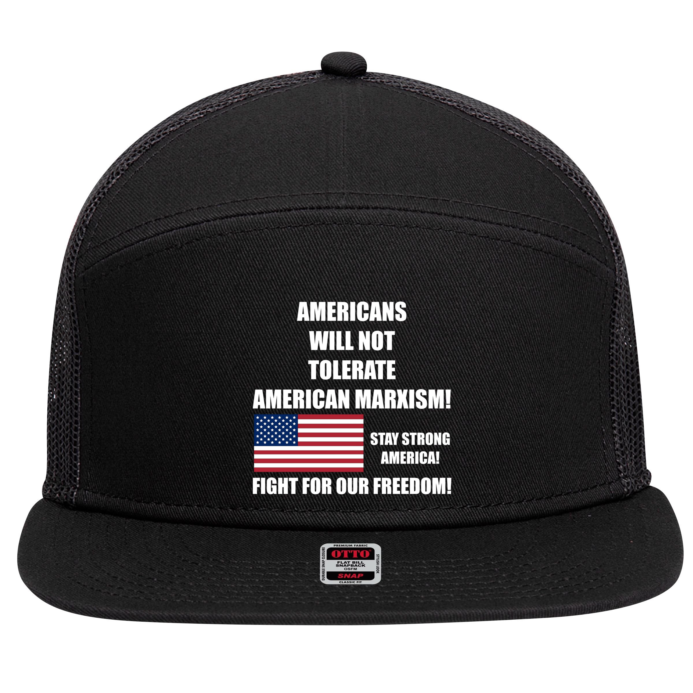 American Marxism Fight Against 7 Panel Mesh Trucker Snapback Hat