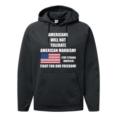 American Marxism Fight Against Performance Fleece Hoodie