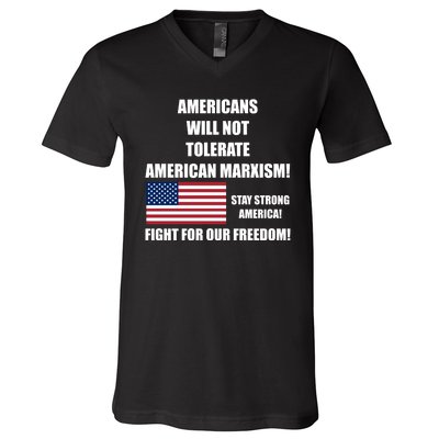 American Marxism Fight Against V-Neck T-Shirt