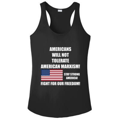 American Marxism Fight Against Ladies PosiCharge Competitor Racerback Tank