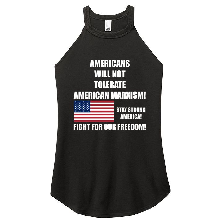 American Marxism Fight Against Women's Perfect Tri Rocker Tank
