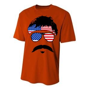 American Minshew Mustache Duval  Performance Sprint T-Shirt