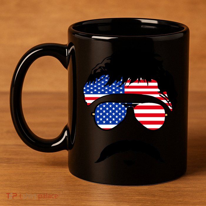 American Minshew Mustache Duval  11oz C Handle Ceramic Mug