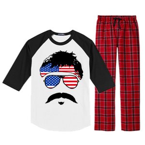 American Minshew Mustache Duval  Raglan Sleeve Pajama Set