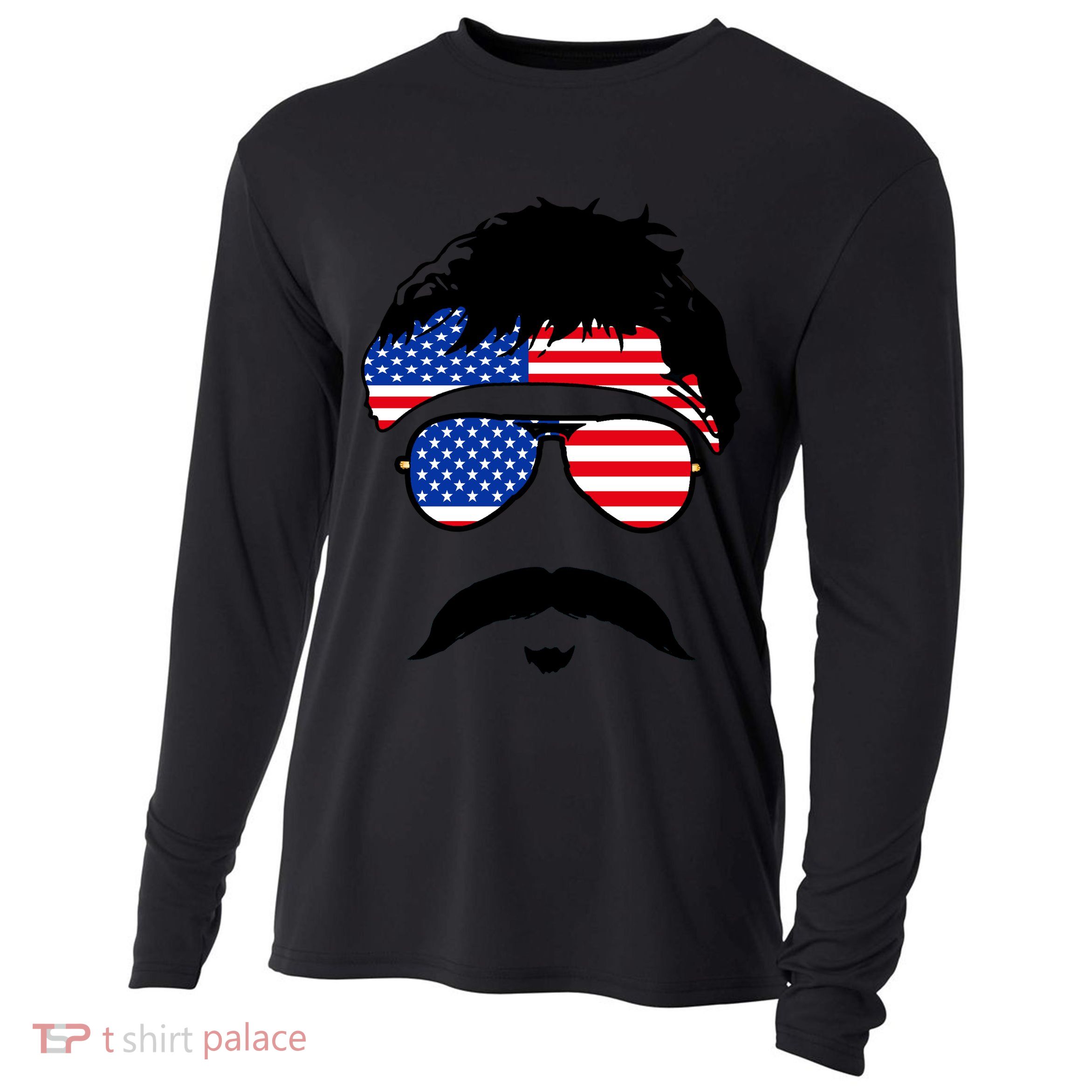American Minshew Mustache Duval  Cooling Performance Long Sleeve Crew