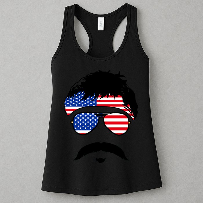 American Minshew Mustache Duval  Womens Tank Top