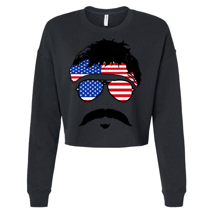 American Minshew Mustache Duval  Cropped Pullover Crew