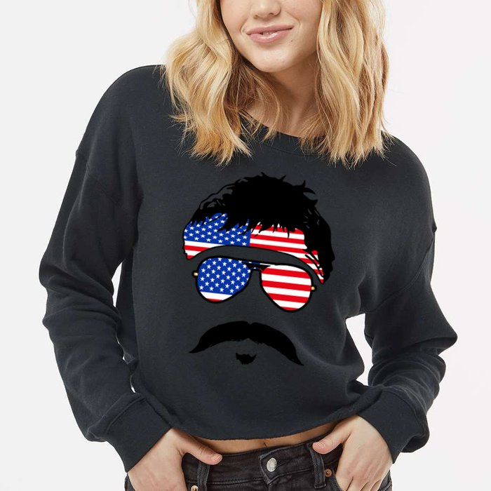 American Minshew Mustache Duval  Cropped Pullover Crew