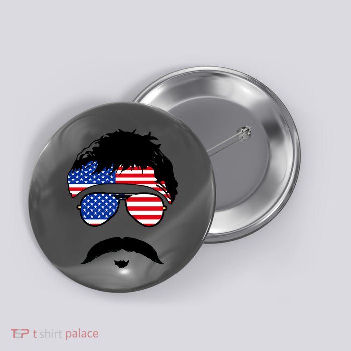 American Minshew Mustache Duval  Button