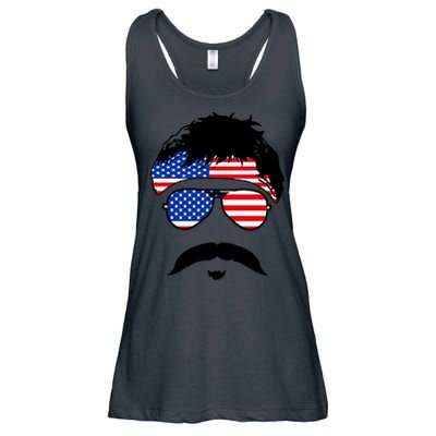 American Minshew Mustache Duval  Ladies Essential Flowy Tank