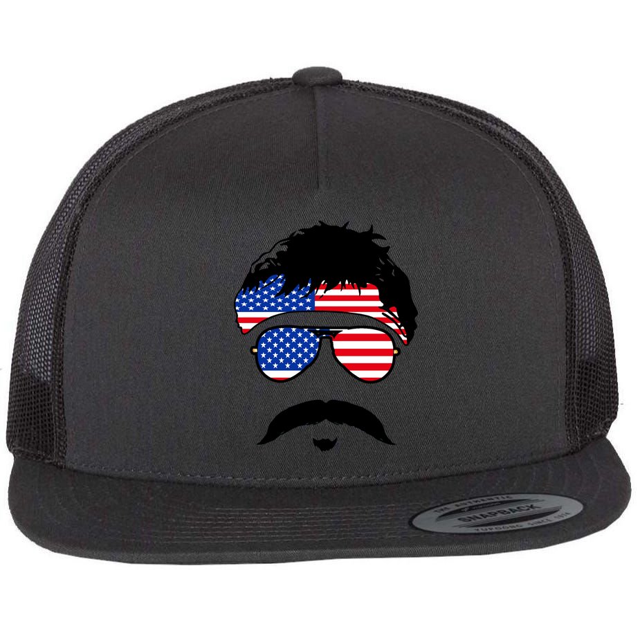 American Minshew Mustache Duval  Flat Bill Trucker Hat