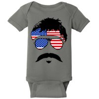 American Minshew Mustache Duval  Baby Bodysuit